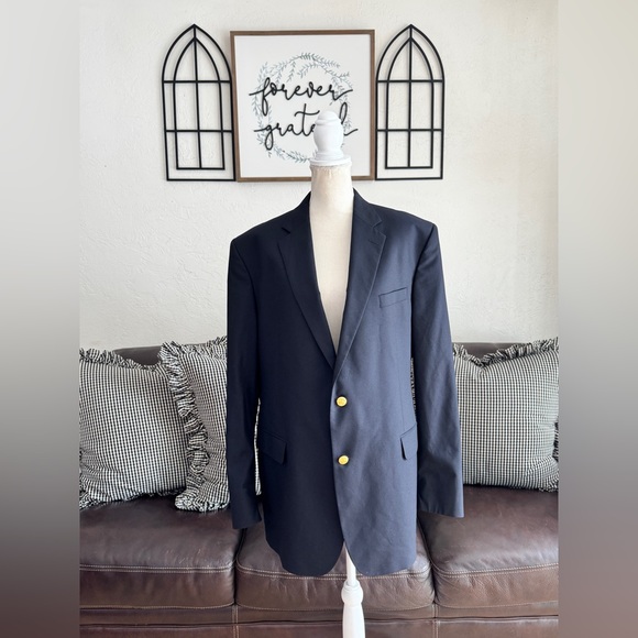 BROOKS BROTHERS Blazer Men’s Size 46L LORO PIANA Navy 1818 Wool Jacket Classic
